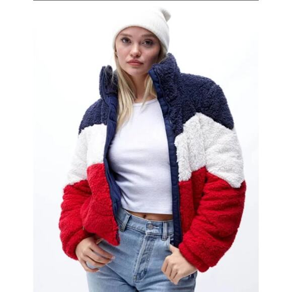 NWT Tommy Hilfiger Sport Sherpa Zip Up Jacket - Medium Women - Picture 1 of 7